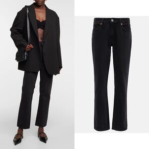 NWT Re/Done 70s Low Rise Straight Leg Jeans Washed Black